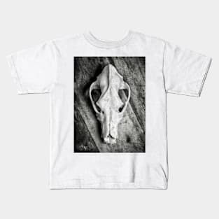 Skull on Wood Kids T-Shirt